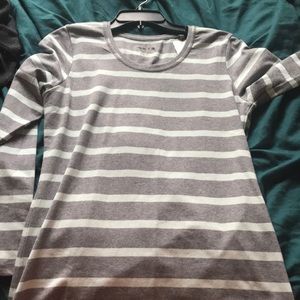 Blue and Gray striped t-shirt